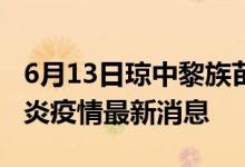 6月13日瓊中黎族苗族自治縣新型冠狀病毒肺炎疫情最新消息