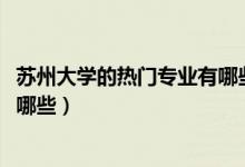 蘇州大學(xué)的熱門專業(yè)有哪些（2022年蘇州大學(xué)的王牌專業(yè)有哪些）