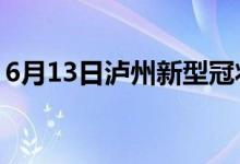 6月13日瀘州新型冠狀病毒肺炎疫情最新消息