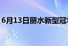 6月13日麗水新型冠狀病毒肺炎疫情最新消息