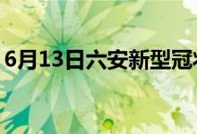 6月13日六安新型冠狀病毒肺炎疫情最新消息