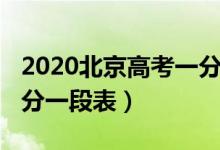 2020北京高考一分一段表（2022北京高考一分一段表）