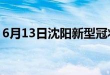 6月13日沈陽新型冠狀病毒肺炎疫情最新消息