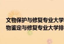 文物保護與修復(fù)專業(yè)大學(xué)排名2020全國排行榜（2022年文物鑒定與修復(fù)專業(yè)大學(xué)排名）