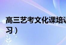 高三藝考文化課培訓(xùn)（高三藝考文化課怎么補習(xí)）