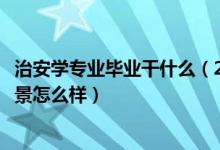 治安學(xué)專業(yè)畢業(yè)干什么（2022治安學(xué)專業(yè)就業(yè)方向及就業(yè)前景怎么樣）