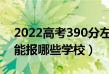 2022高考390分左右能上什么大學(xué)（文理科能報(bào)哪些學(xué)校）