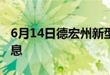 6月14日德宏州新型冠狀病毒肺炎疫情最新消息