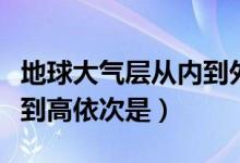 地球大氣層從內(nèi)到外的順序（地球大氣層從低到高依次是）