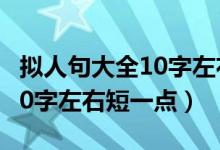 擬人句大全10字左右簡單60句（擬人句大全10字左右短一點）