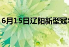 6月15日遼陽(yáng)新型冠狀病毒肺炎疫情最新消息