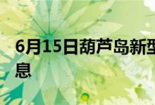 6月15日葫蘆島新型冠狀病毒肺炎疫情最新消息