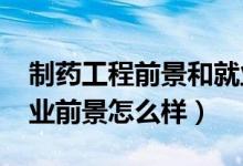 制藥工程前景和就業(yè)（2022制藥工程專業(yè)就業(yè)前景怎么樣）