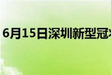 6月15日深圳新型冠狀病毒肺炎疫情最新消息