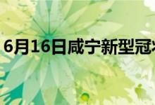 6月16日咸寧新型冠狀病毒肺炎疫情最新消息