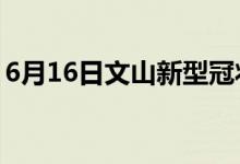 6月16日文山新型冠狀病毒肺炎疫情最新消息