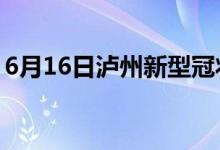 6月16日瀘州新型冠狀病毒肺炎疫情最新消息