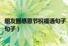 朋友圈感恩節(jié)祝福語(yǔ)句子（2021感恩節(jié)適合發(fā)朋友圈感恩的句子）