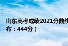 山東高考成績(jī)2021分?jǐn)?shù)線（2021年山東高考本科分?jǐn)?shù)線公布：444分）