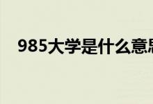 985大學(xué)是什么意思（985和211哪個(gè)好）