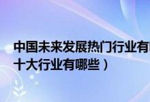 中國(guó)未來(lái)發(fā)展熱門(mén)行業(yè)有哪些?（2022中國(guó)最熱門(mén)最有前景十大行業(yè)有哪些）