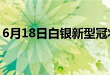 6月18日白銀新型冠狀病毒肺炎疫情最新消息