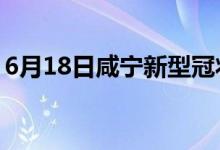 6月18日咸寧新型冠狀病毒肺炎疫情最新消息