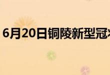 6月20日銅陵新型冠狀病毒肺炎疫情最新消息