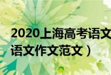 2020上海高考語文作文解析（2020上海高考語文作文范文）