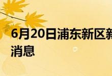 6月20日浦東新區(qū)新型冠狀病毒肺炎疫情最新消息