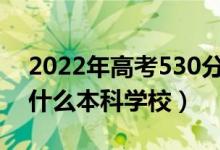 2022年高考530分左右能上哪些大學(xué)（能上什么本科學(xué)校）