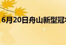 6月20日舟山新型冠狀病毒肺炎疫情最新消息