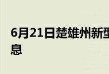 6月21日楚雄州新型冠狀病毒肺炎疫情最新消息