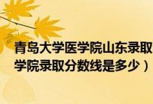 青島大學(xué)醫(yī)學(xué)院山東錄取分?jǐn)?shù)線2021年（2021青島大學(xué)醫(yī)學(xué)院錄取分?jǐn)?shù)線是多少）