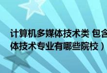 計算機多媒體技術(shù)類 包含專業(yè)（2022全國開設(shè)計算機多媒體技術(shù)專業(yè)有哪些院校）