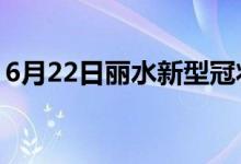 6月22日麗水新型冠狀病毒肺炎疫情最新消息