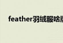 feather羽絨服啥牌子（feather可數(shù)嗎）