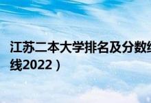 江蘇二本大學(xué)排名及分?jǐn)?shù)線2021（江蘇二本大學(xué)排名及分?jǐn)?shù)線2022）