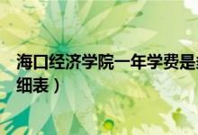 海口經濟學院一年學費是多少（?？诮洕鷮W院各專業(yè)收費明細表）