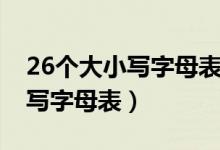 26個(gè)大小寫(xiě)字母表用漢字來(lái)代表（26個(gè)大小寫(xiě)字母表）