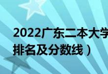 2022廣東二本大學有哪些（文理科二本大學排名及分數(shù)線）