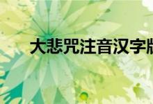 大悲咒注音漢字版全文（大悲咒注音）