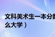 文科美術(shù)生一本分?jǐn)?shù)線（文科美術(shù)生可以考什么大學(xué)）