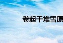 卷起千堆雪原文（卷起千堆雪）