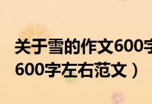 關(guān)于雪的作文600字左右初三（關(guān)于雪的作文600字左右范文）