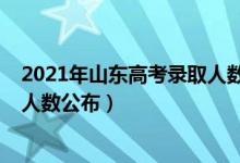 2021年山東高考錄取人數(shù)及錄取率（2021年山東高考錄取人數(shù)公布）