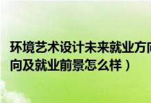 環(huán)境藝術(shù)設(shè)計未來就業(yè)方向（2022環(huán)境藝術(shù)設(shè)計專業(yè)就業(yè)方向及就業(yè)前景怎么樣）