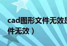 cad圖形文件無效是不是版本低（cad圖形文件無效）