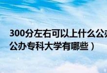 300分左右可以上什么公辦?？茖W(xué)校（2022年300分左右的公辦?？拼髮W(xué)有哪些）