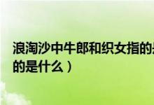 浪淘沙中牛郎和織女指的是什么人（浪淘沙中牛郎和織女指的是什么）